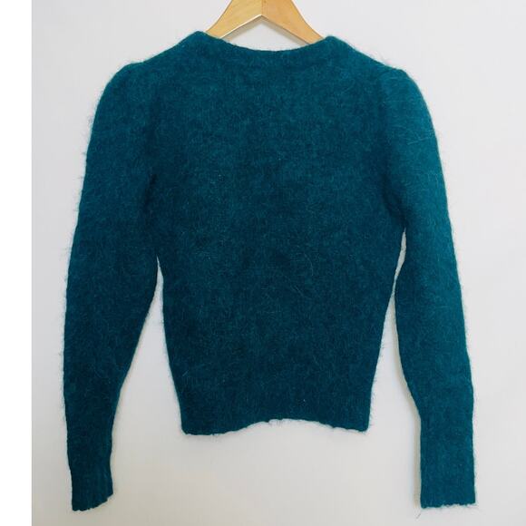 J.Crew Alpaca/Merino Blend Puff-Sleeve Fuzzy Crewneck Sweater - Women's Size XS - Picture 2 of 8